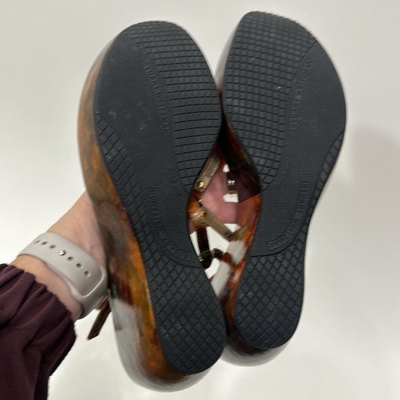 Stuart Weitzman Strappy wedge sandals orange and blue size 38 - Picture 9 of 13